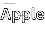 Apple name drawing for coloring