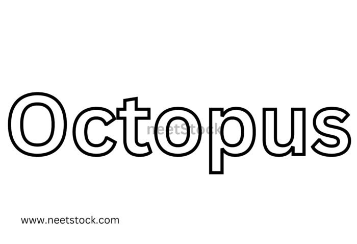 Octopus name drawing for coloring