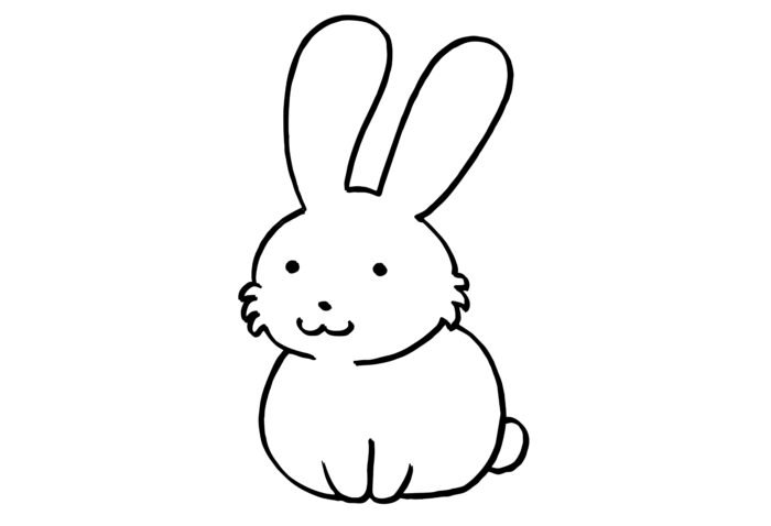 Cute rabbit drawing for kids