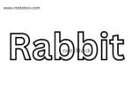 Rabbit name drawing for kids