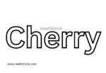 Cherry name drawing for coloring