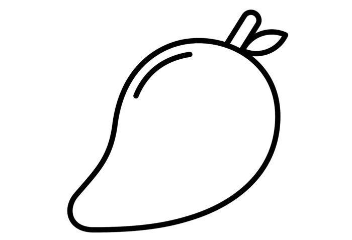 Mango drawing for coloring book and kids