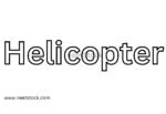 Helicopter name drawing for coloring