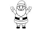 Santa claus drawing for coloring book