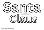 Santa claus name drawing for coloring
