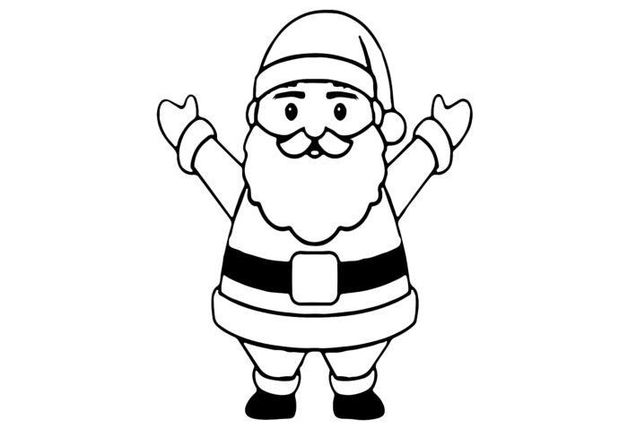 Santa claus drawing for coloring book