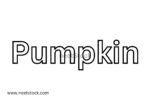 Pumpkin name drawing for coloring