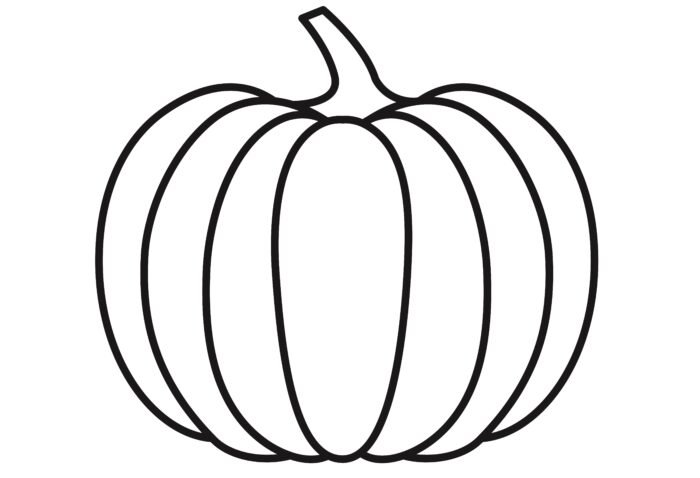 Pumpkin drawing for coloring book