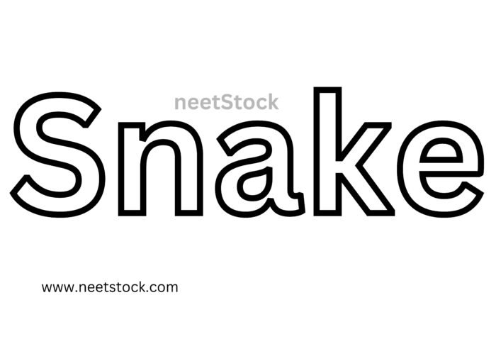 Snake name drawing for coloring